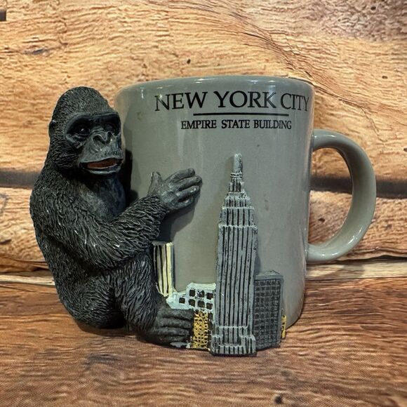 New York City King Kong Empire State Building Coffee Mug 1990s Collectible Cup - Picture 1 of 10